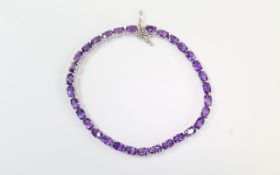 Amethyst Tennis Bracelet, 13.