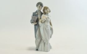 Lladro Figure ' Wedding Bells ' Model No 6164. Issued 1994 - Height 8.25 Inches.