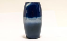 Royal Doulton Titanian Ware Ovoid Vase, a French blue band to the top half of the vase with a