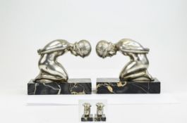 Pair of Art Deco Figural Bookends