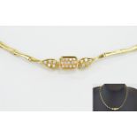 18ct Yellow Gold Diamond Set Collar/Necklace set with superb quality round diamonds.