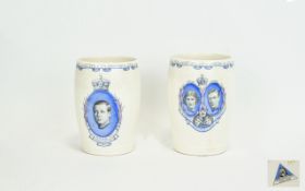 Two Wedgewood Coronation Mugs Edward VII