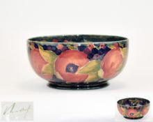 William Moorcroft Signed Footed Bowl 'Po