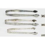 George III Silver Sugar Tongs/Nipps (3)