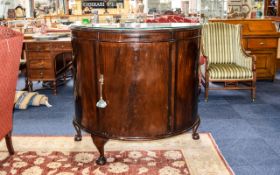 Drinks Cabinet Large dark wood crescent