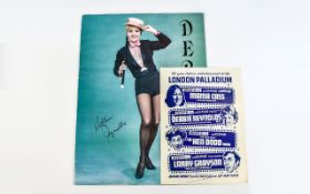 Debbie Reynolds Autographs on programme