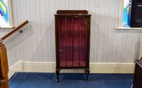 Display Cabinet Dark wood glazed cabinet