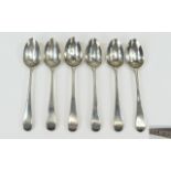 George III Set of Six Silver Teaspoons.