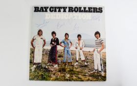 Bay City Rollers, 5 autographs on an LP,