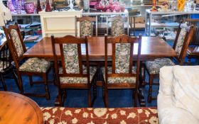 Dining Table And Chairs Large dark wood