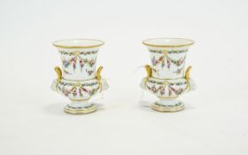Pair of Late 19thC Vases 11.5 cms in hei