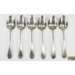 George III Set of Six Silver Teaspoons.