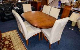 Dining Table and Six Chairs Large light
