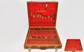 Solid Nickel Bronze Genuine Thai Bronze Ware Cased Canteen of Cutlery.