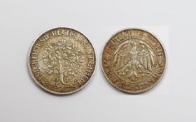 Germany 6 Reichsmark Date 1931 J High Grade Coin,