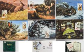 Wildlife of the 50 states - an FDC and postcard album with 50 different stamp covers and USPS