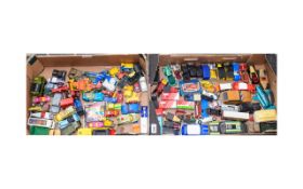 Diecast Interest 2 Mixed Boxes Of Played With Models Comprising Dinky Phantom II, Austin Taxi,