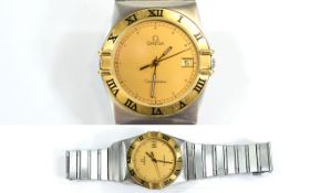 Gents 18ct / Steel Omega Collection Wrist Watch.