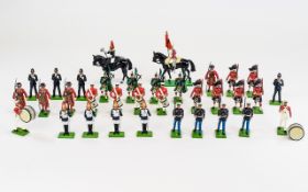 A Very Good Collection of Britain's Hand Painted Lead Soldiers and Figures ( 34 ) Figures In Total.