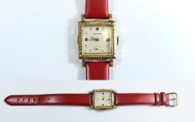 Royce Watch Co Gold Plated 1950's Period Mechanical Wrist Watch, Marked Delaware to Dial,