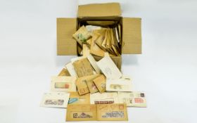 Large box of GB stamps in packets. Must be many thousands.