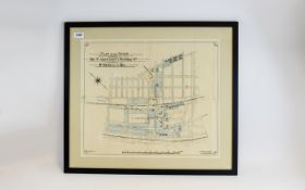 Local Interest Hand Drawn Architects Plan Of The Estate Belonging To The St Annes Land & Building