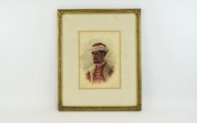 Watercolour Sketch Of Young Moorish Gentleman By J. S. Morland.