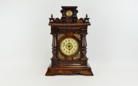 Musical Clock, Cylinder Movement In Base,