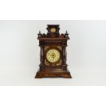 Musical Clock, Cylinder Movement In Base,