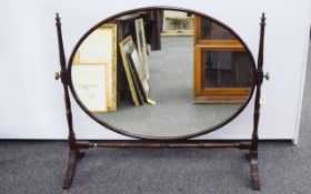 Georgian Style Mahogany Oversized Dressing Table Mirror,