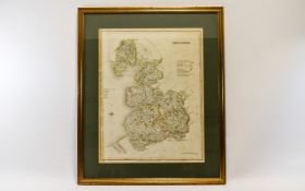 Early 19th Century Period Map of Lancashire, Published by T. L.