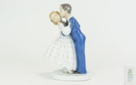 Bing and Grondahl Porcelain Figure ' First Kiss - Sweethearts. c.1950's. Num 2162. 7.