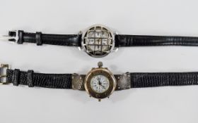 A Vintage Polish Silver Cased Wrist Watch - Marked 800 Silver and P.