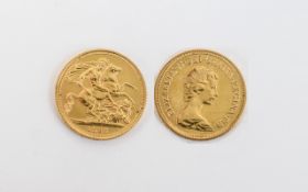 Elizabeth II 22ct Gold Full Sovereign. Date 1980, London Mint - Please See Photo.