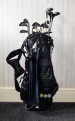 Set Of Left Handed Golf Clubs In Hugo Boss Bag, Astron Mizumo, Ideal Starter Complete With Balls,