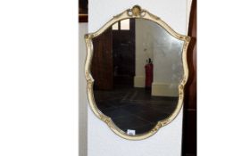 Regency - George III Shield Shaped Painted and Gesso / Wood Framed Wall Mirror,