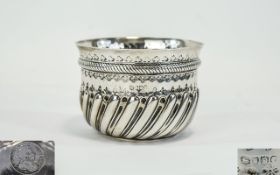 Victorian ( Late ) Attractive and Small Silver Bowl with George Silver Coin Inset to Base,