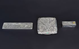 A Vintage Collection of Silver Items ( 3 ) In Total.