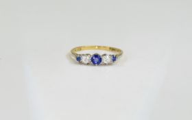 18ct Antique Diamond / Sapphire Ring.