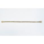 18ct Gold Set Diamond Line Bracelet of Attractive Form.