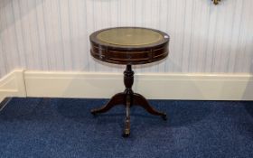 Occasional Table Small dark wood circular topped table.