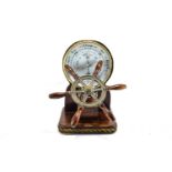 Maritime Interest Novelty Barometer By Shortland In The Form Of A Ships Wheel,