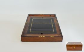 Victorian - Gentleman's Mahogany Writing Slope / Box with Fitted Interior. c.1880.