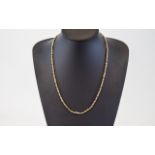 A Nice Quality 9ct Gold Fancy Link Chain / Necklace. Marked 9ct. In Good Overall Condition. 19.