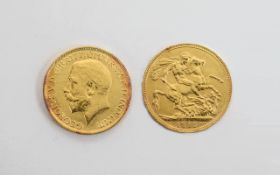 George V 22ct Gold Full Sovereign. Date 1912, London Mint - Please See Photo.