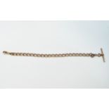 Antique 9ct Rose Gold Albert / Bracelet with Attached T. Bar. All Links Fully Hallmarked 9.375.