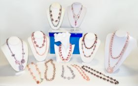 Large Collection Of Costume Vintage Beaded Necklaces Approx (18) in total,