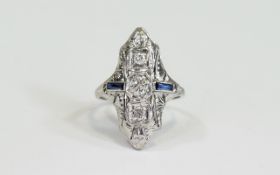 18ct Art Deco Diamond Ring.