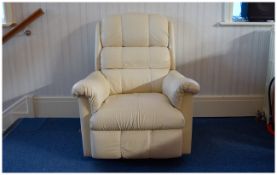 La-Z-Boy Cream Leather Arm Chair
