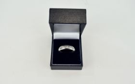 18ct White Gold Set Full Diamond Eternity Ring.